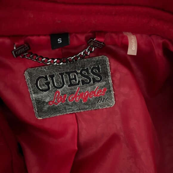 Guess Los Angeles 1981 Women Red Wool Peacoat | Style 220MW446 Rouge | Fall 2012 - Picture 8 of 10